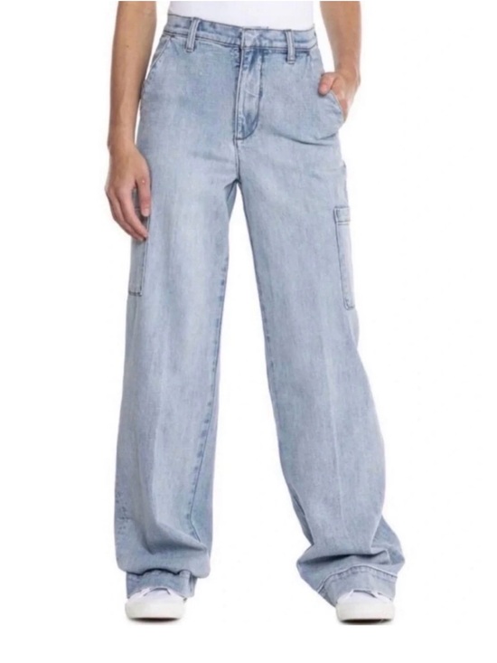 KanCan Denim - KanCan Light Blue Wide-Leg Cargo Jeans